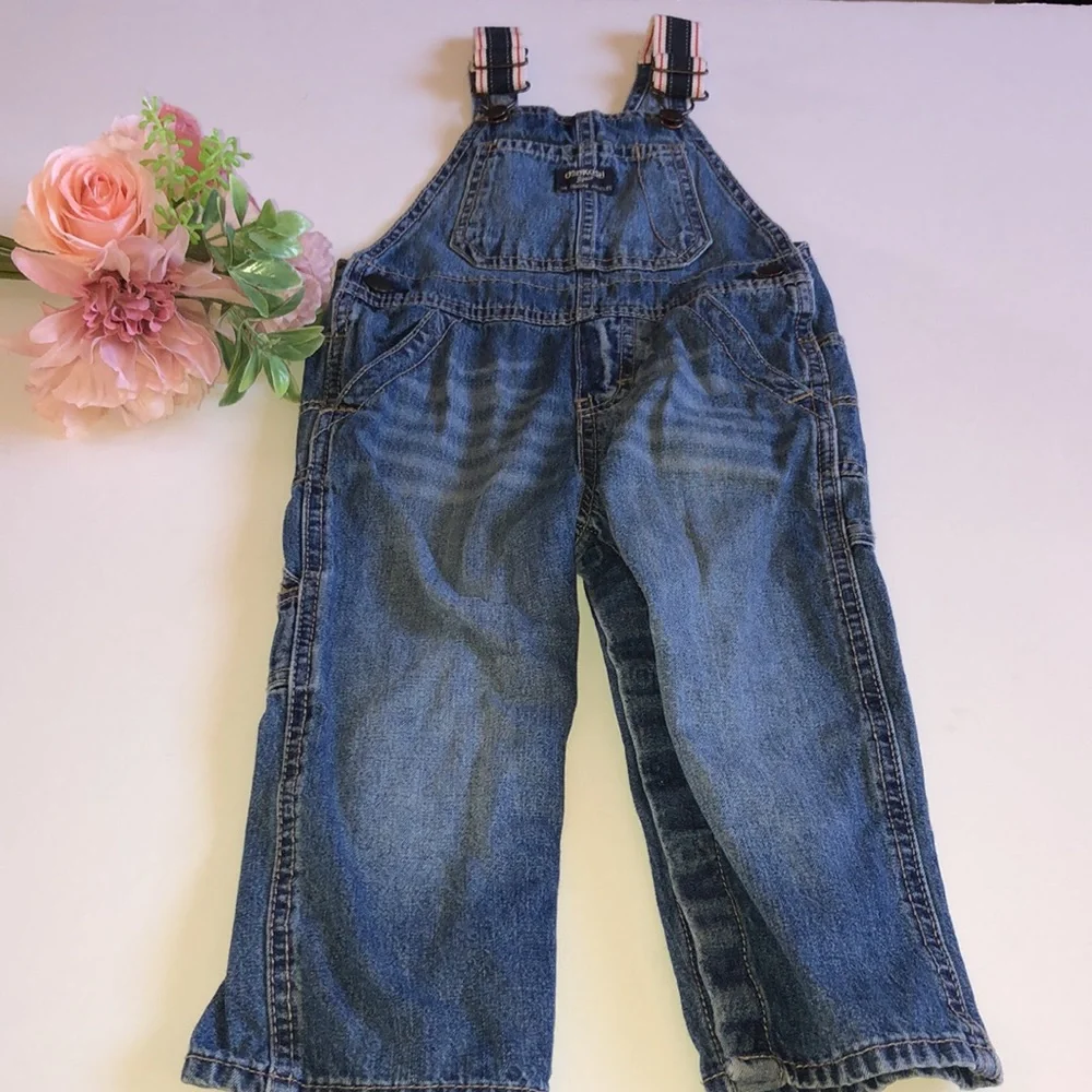 Oshkosh denim overalls 24 month With canvas straps